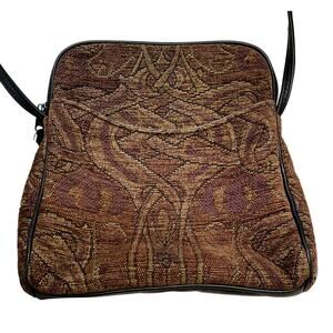 Elizabeth Z Mow Crossbody Leather Hand Crafted Shoulder Bag Fabric Artisan Purse